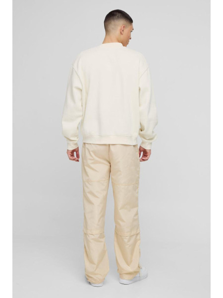 Розслаблені нейлонові фірмові штани з еластичною талією