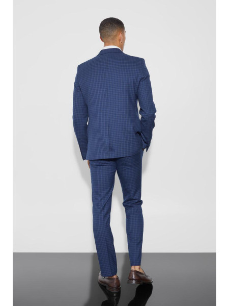 Однобортний тонкий піджак у клітинку