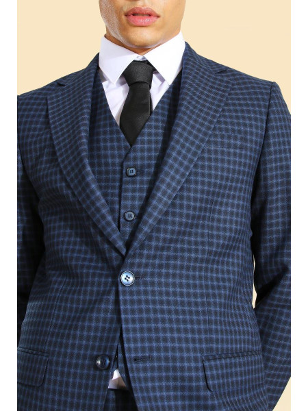 Однобортний тонкий піджак у клітинку