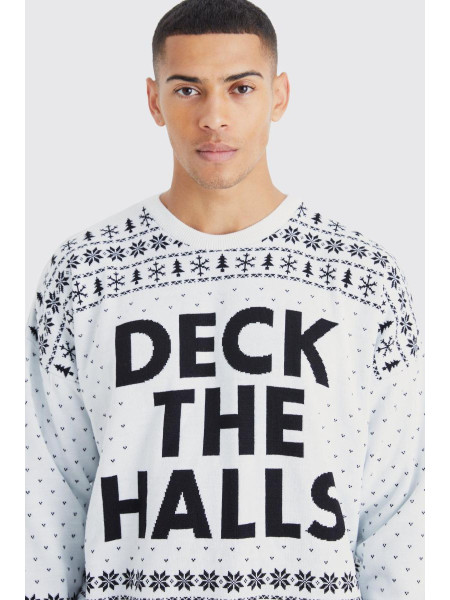 Різдвяний джемпер великого розміру The Halls