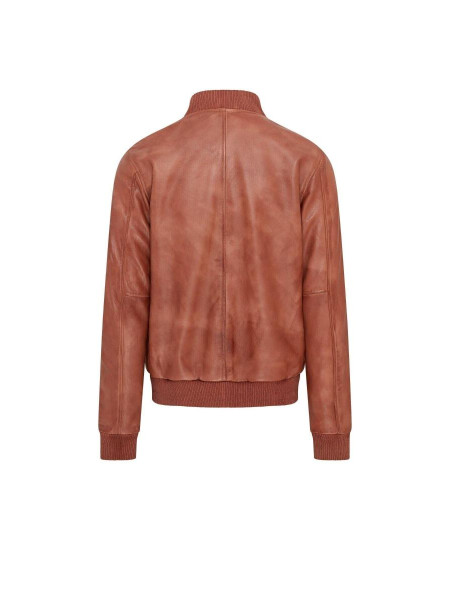 М'яка шкіряна куртка MA-1 Varsity Bomber