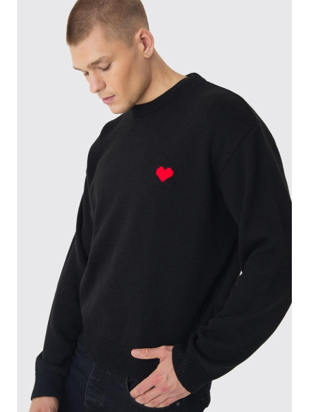 Негабаритний боксерський сердечний джемпер