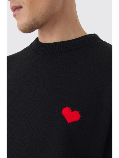 Негабаритний боксерський сердечний джемпер