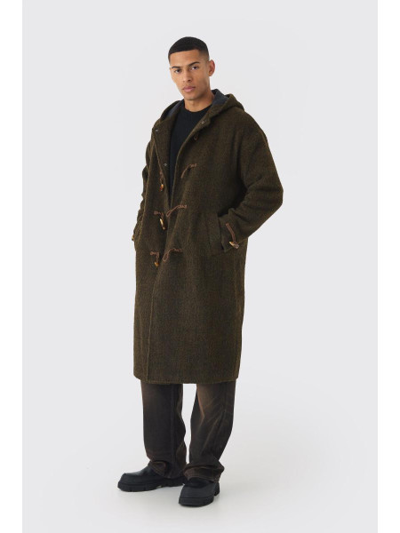 Велике пальто-дафл кольору хакі