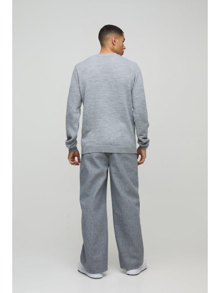 Трикотажний джемпер стандартного крою з ребристою вставкою на лікті