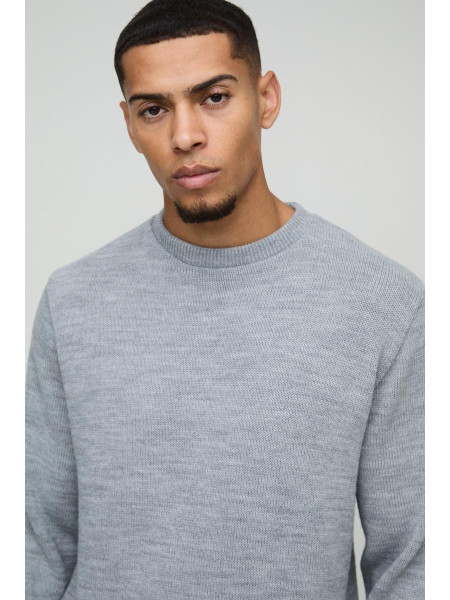 Трикотажний джемпер стандартного крою з ребристою вставкою на лікті