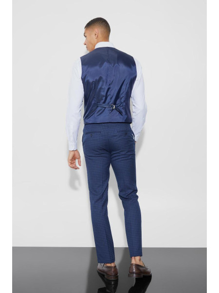 Тонкий нагрудний жилет у клітинку