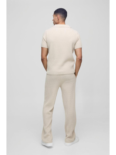 Ребристий в'язаний поло