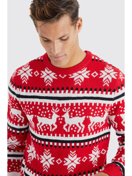 Високий різдвяний джемпер у формі оленів