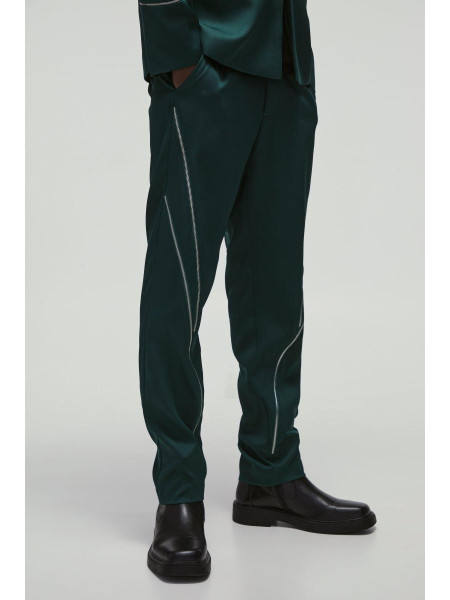 Штани Slim Fit на блискавці з деталями