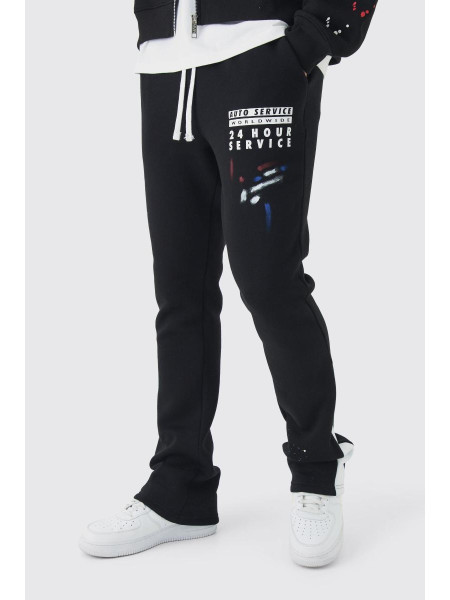 Тонкий джоггер із відблисками бризок фарби