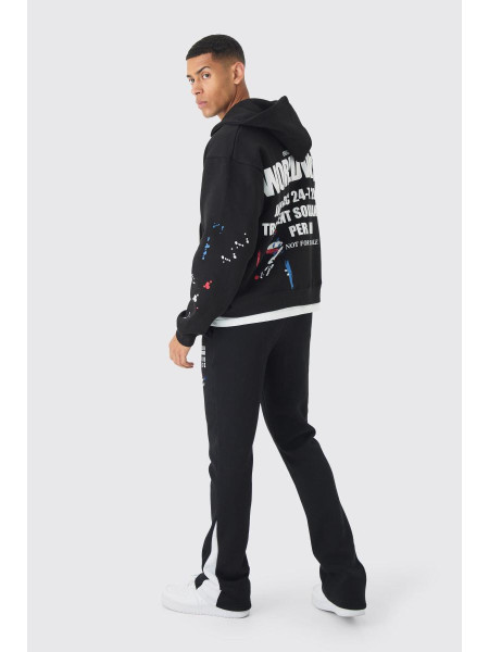 Тонкий джоггер із відблисками бризок фарби