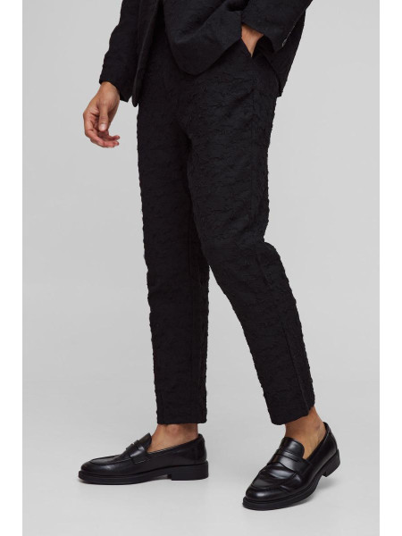 Костюмні брюки з жакардовою текстурою звуженого крою