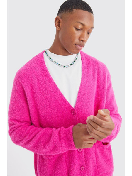 Пухнастий в'язаний кардиган