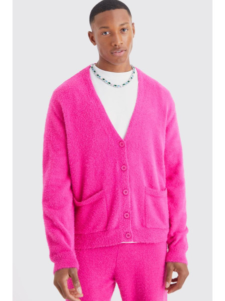 Пухнастий в'язаний кардиган