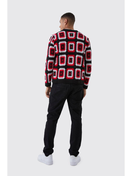 В'язана трикотажна сорочка з довгим рукавом