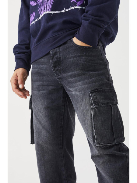 Розслаблені жорсткі джинси карго