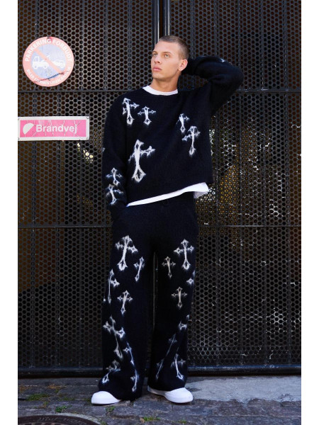 Широка нога Віша в'язана графічна графічна пробіжка