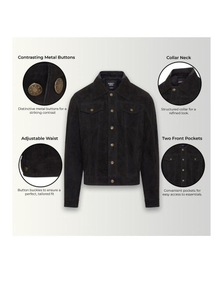 Козяча замша замша західна шкіряна джинсова куртка - Янгон