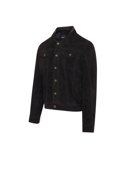 Козяча замша замша західна шкіряна джинсова куртка - Янгон