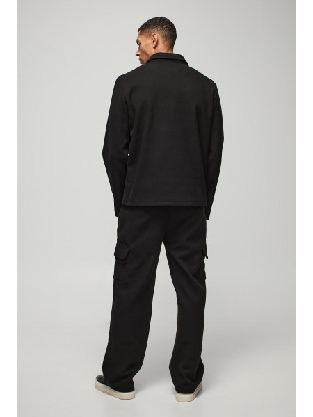 Звичайна кишеня з вовняним виглядом Harrington