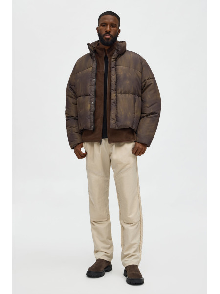 Коротка стьобана куртка-пуффер