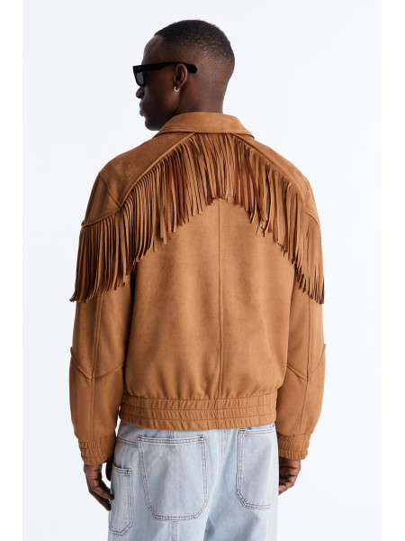 Замшева куртка з бахромою для фестивалю