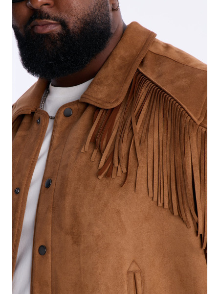 Замшева куртка з бахромою для фестивалю