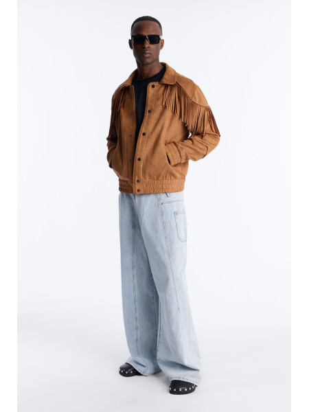 Замшева куртка з бахромою для фестивалю