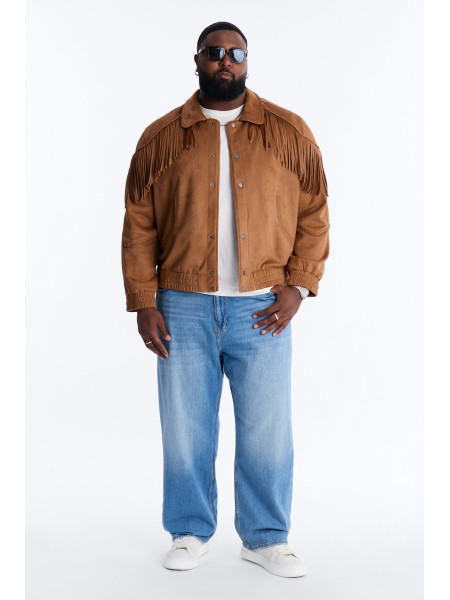 Замшева куртка з бахромою для фестивалю