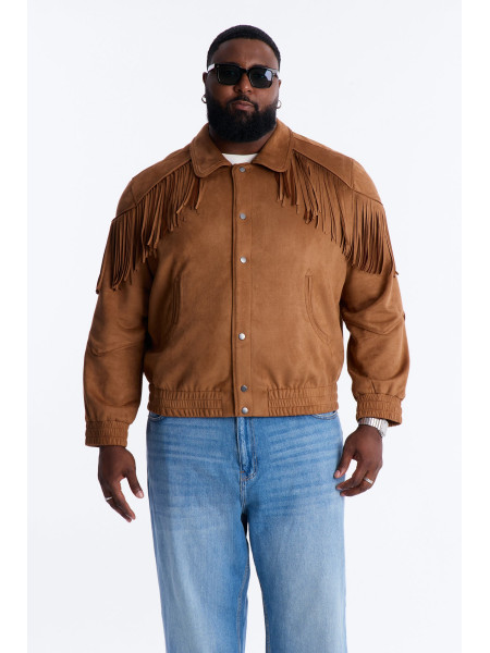 Замшева куртка з бахромою для фестивалю