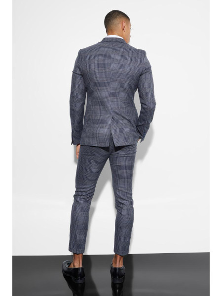 Однобортний піджак у клітинку вузького крою