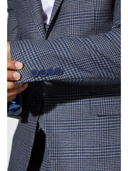 Однобортний піджак у клітинку вузького крою