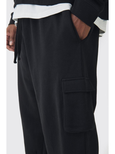 330GSM Plus Великий чорний джоггер карго