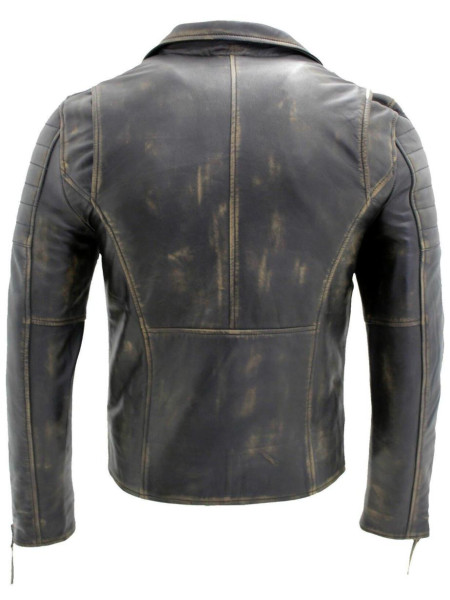 Brando Double Cross Zip Leather Biker Gacket-Casablanca