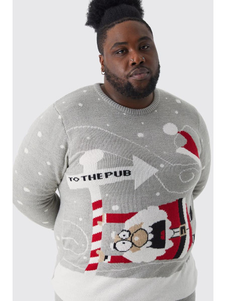 Різдвяний джемпер Plus To The Pub