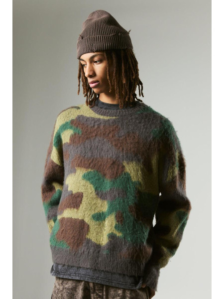 Негабаритний боксерський вії в’язаний камуперний джемпер