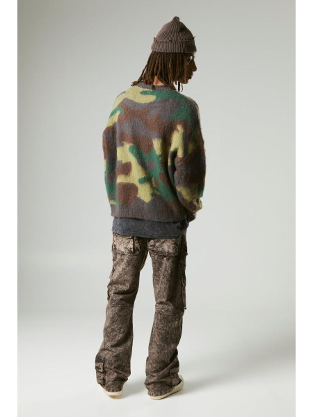 Негабаритний боксерський вії в’язаний камуперний джемпер
