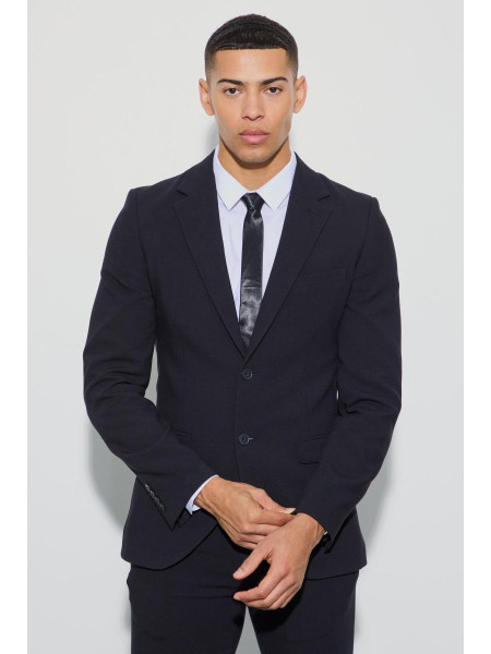 Вузький однобортний піджак з джерсі