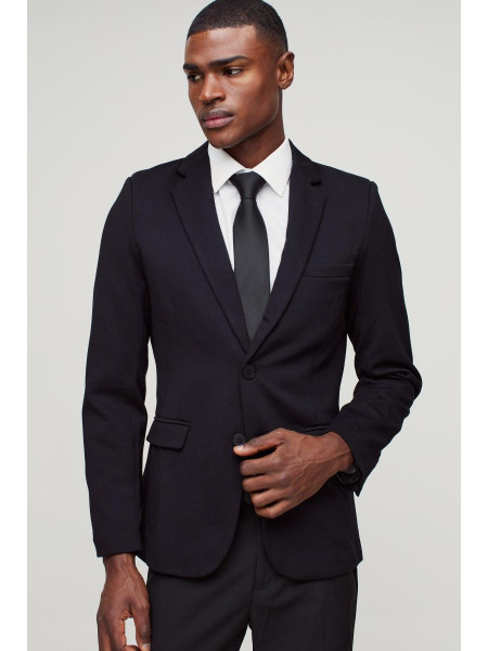 Однобортний трикотажний піджак у вузькому крої