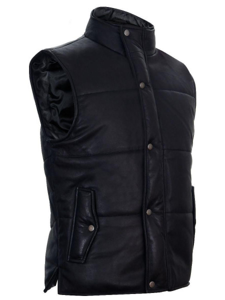 Puffer Parmer Tastleat Pasteless Plated Leather Jacket