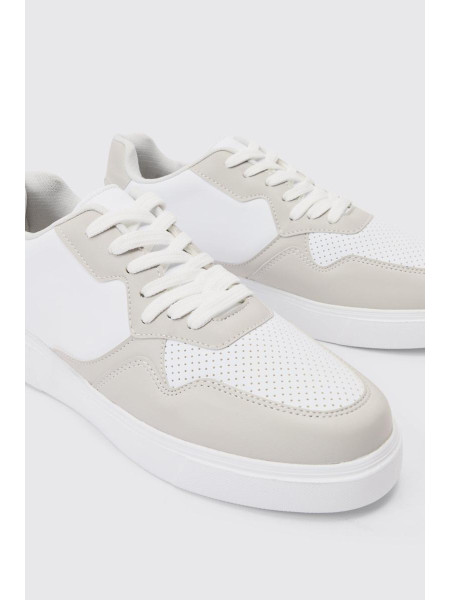 Chunky Mesh Pane Trainers у світло -сірому