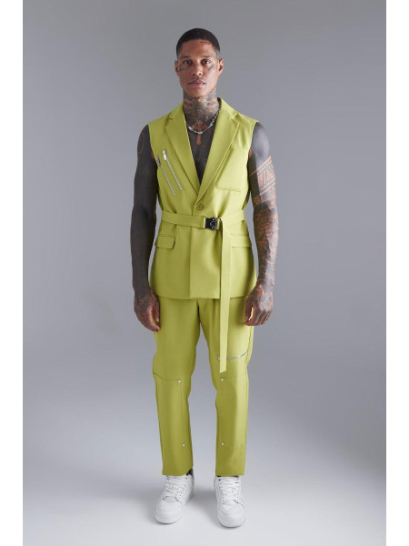 Вузькі костюмні брюки на блискавці