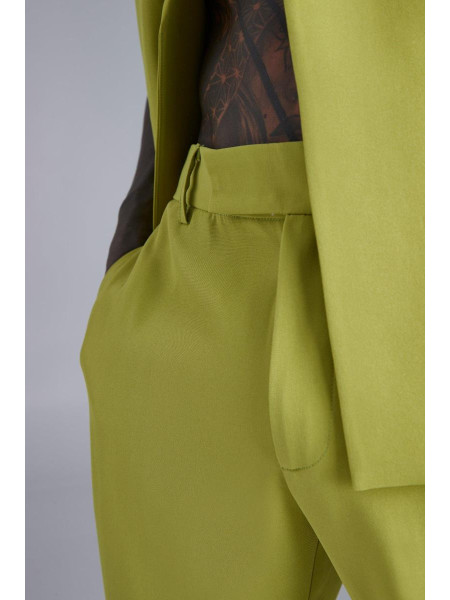 Вузькі костюмні брюки на блискавці