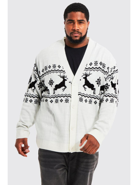 Плюс різдвяний кардиган Reindeer Fairisle