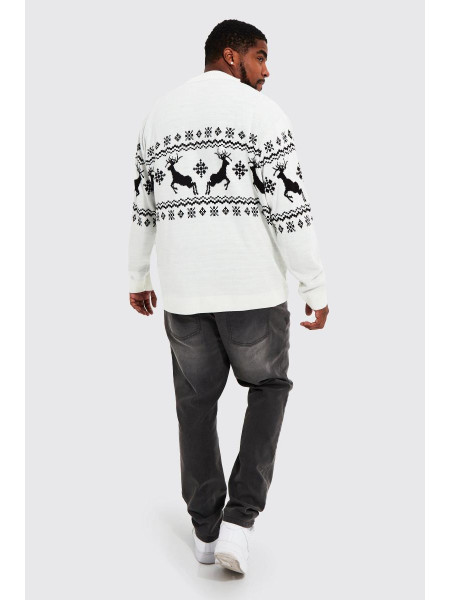 Плюс різдвяний кардиган Reindeer Fairisle