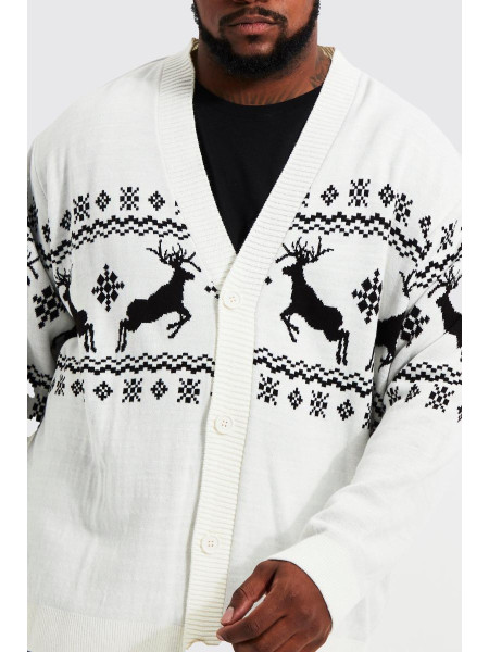 Плюс різдвяний кардиган Reindeer Fairisle