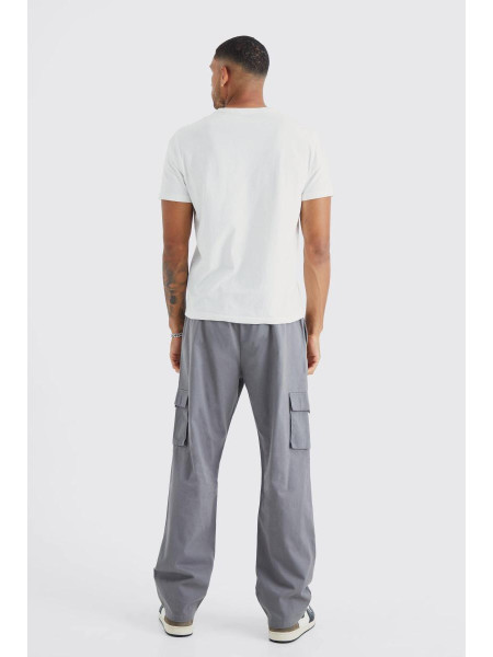Високий джоггер карго з еластичною талією, вільним кроєм і пряжкою