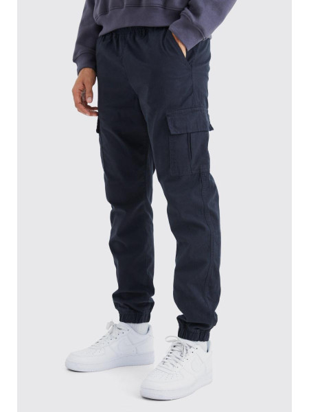 Вузькі брюки карго з еластичною талією