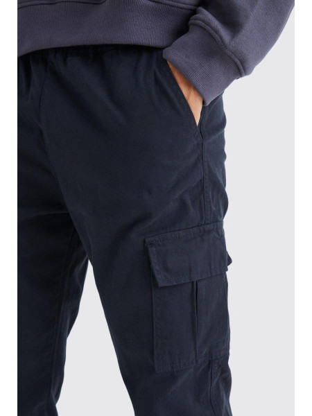 Вузькі брюки карго з еластичною талією